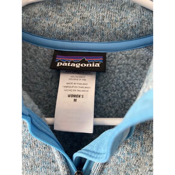 Patagonia Better Sweater 1/4 Zip Steam Blue Fleece Pullover Women's Size Medium - Picture 4 of 8